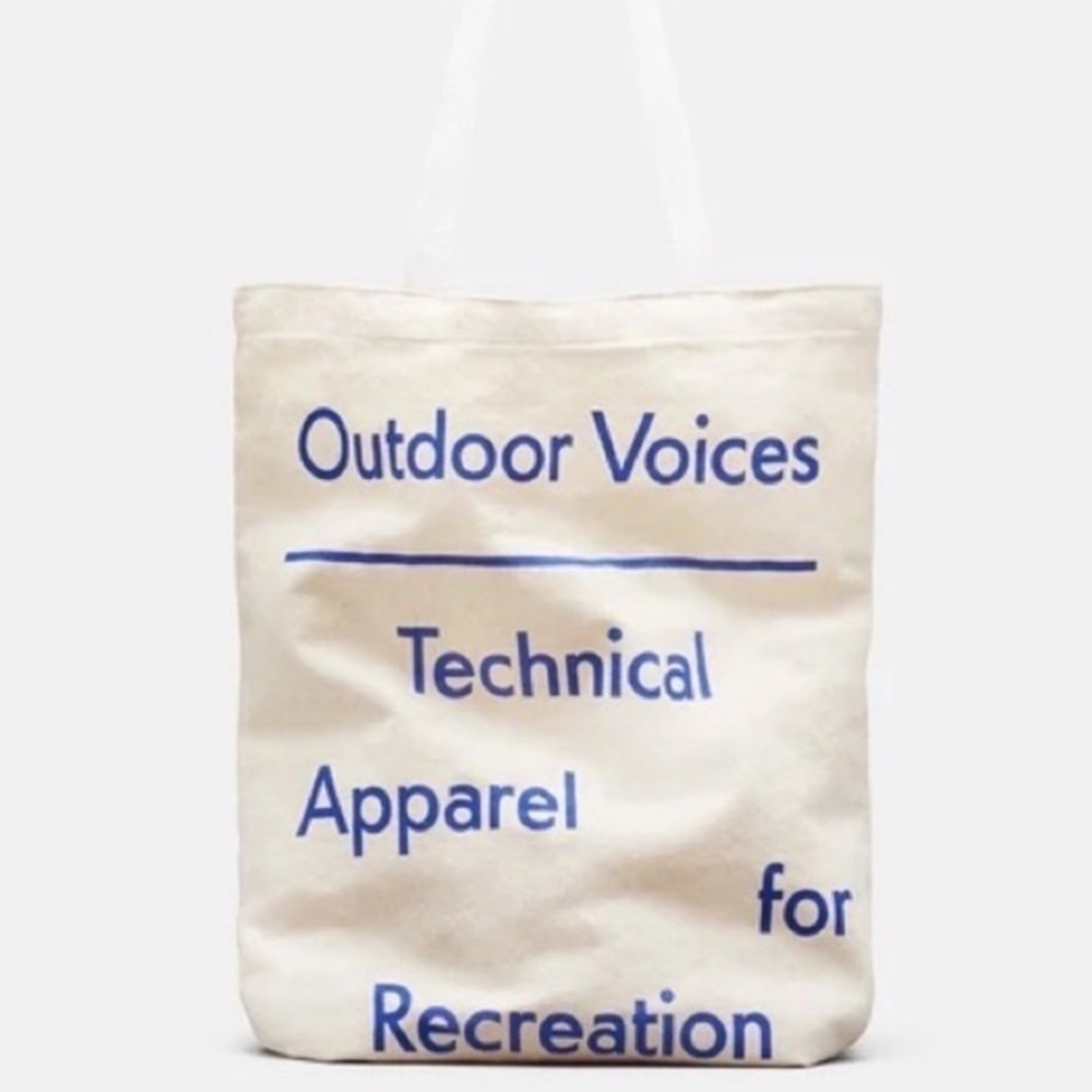 Outdoor Voices Signature Canvas Logo‎ Tote Bag